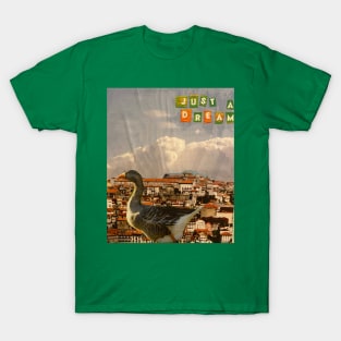 Just a Dream Duck in Italy Collage T-Shirt